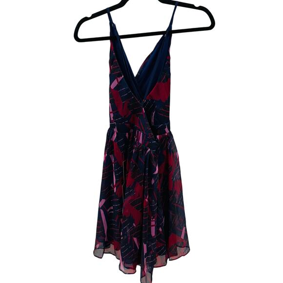 LULUS NwT Britannia Navy Blue Print Skater Dress Size M - Picture 7 of 9